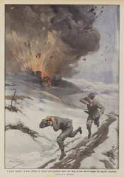 Die großen Katastrophen, das Militärfort von Arresci im ligurischen Apennin explodiert